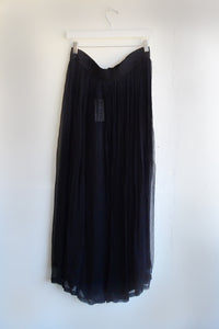 Black Semi Sheer Maxi Skirt