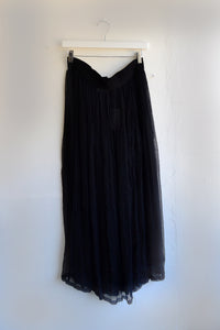 Black Semi Sheer Maxi Skirt