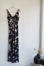 90s Navy Floral Maxi Dress